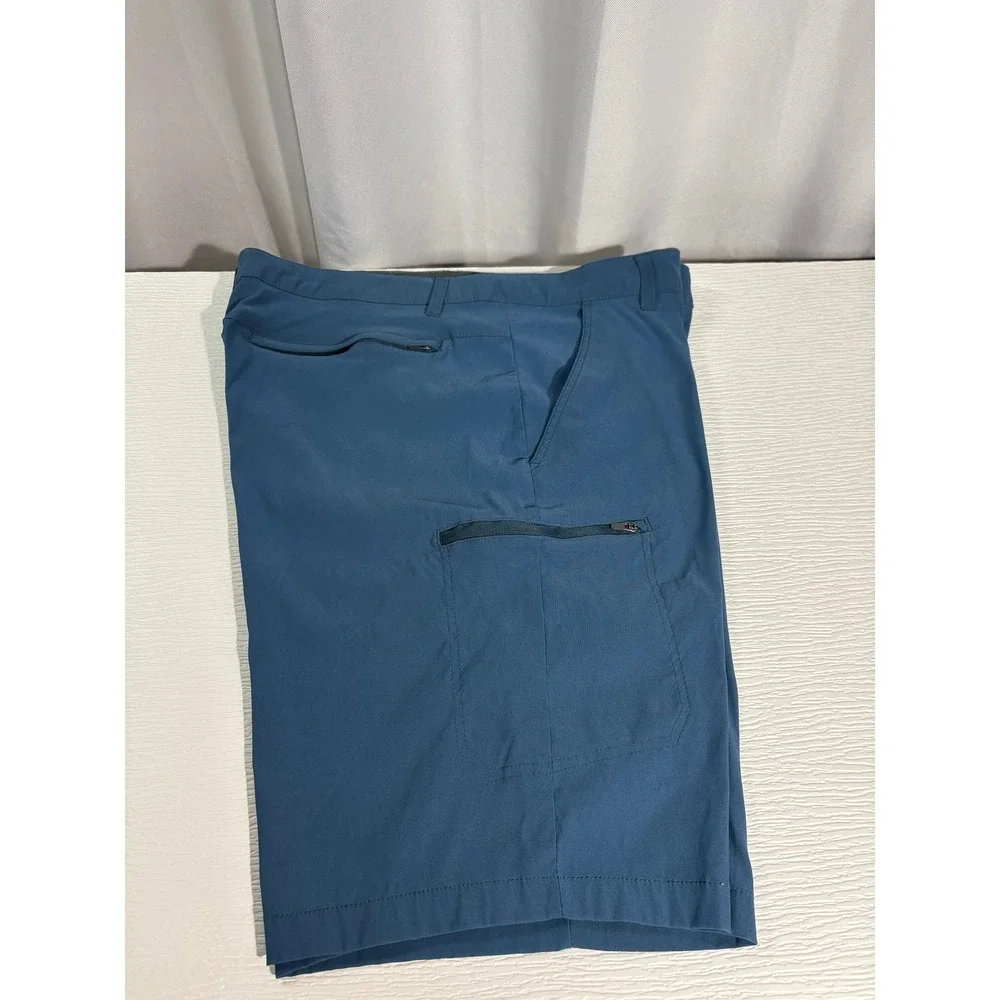 Weatherproof Vintage Mens Blue Utility Cargo Shorts Size 40 Regular Fit 1651397